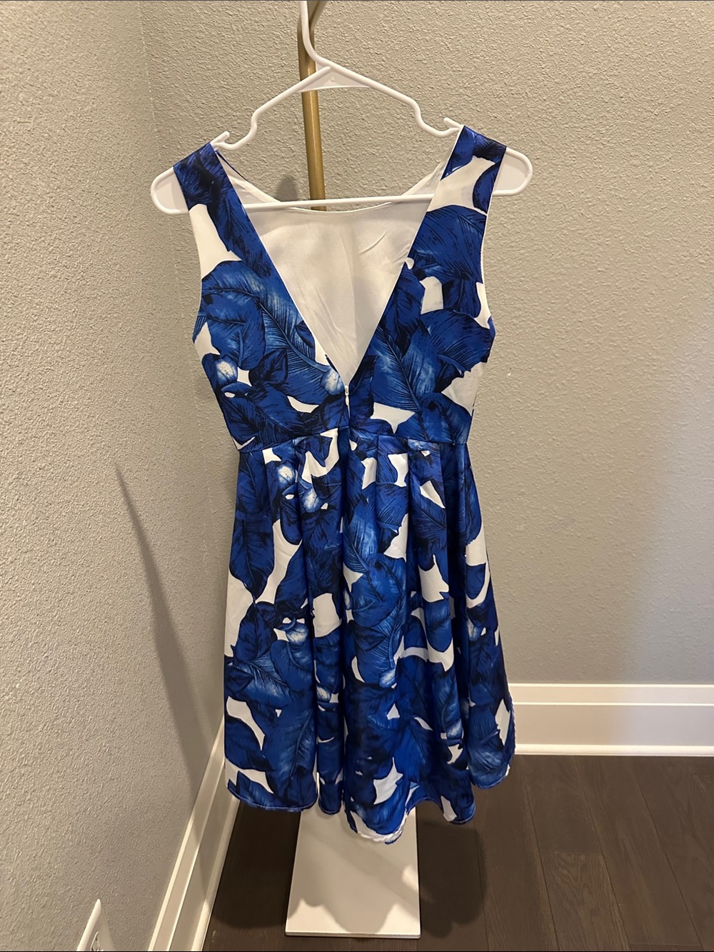 Eleanor Blue Floral Fit & Flare Dress - Women's — image 4 of 8